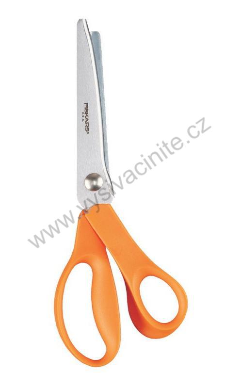 nůžky cik cak Fiskars, délka 23 cm, oranžové